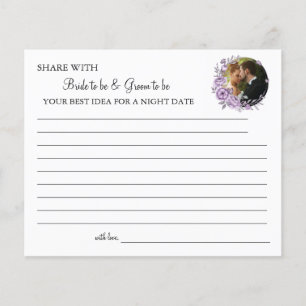 Watercolor orchid share a date night idea card