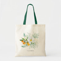 Watercolor Orchids and Kumquats Bridesmaid