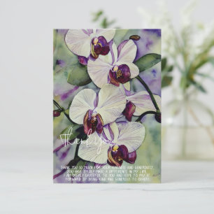 Watercolor orchids customisable card