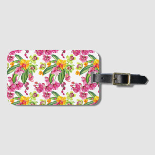 Watercolor Orchids Design 18 Luggage Tag