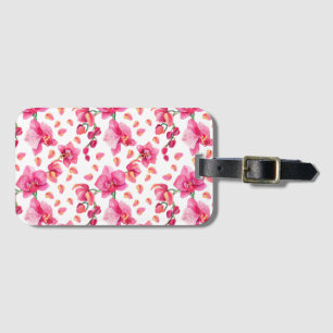 Watercolor Orchids Design 2 Luggage Tag