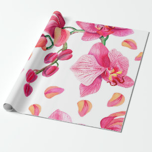 Watercolor Orchids Design 2 Wrapping Paper