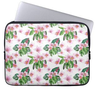 Watercolor Orchids Design 30 Laptop Sleeve