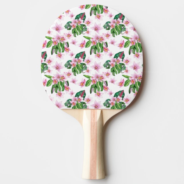 Watercolor Orchids Design 30   Ping Pong Paddle (Front)