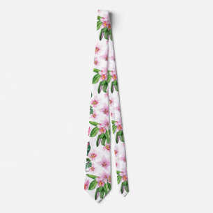 Watercolor Orchids Design 30 Tie