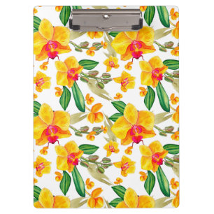 Watercolor Orchids Design 9   Clipboard