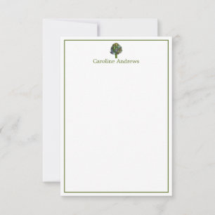 Watercolor Organic Artichoke Personalised Thank You Card