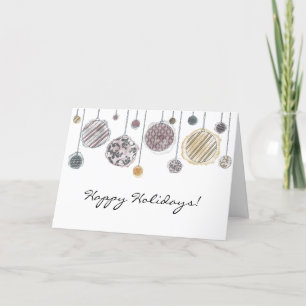 Watercolor Ornament Custom Folded Card