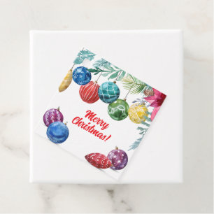 Watercolor Ornament Exchange Christmas Party Favour Tags