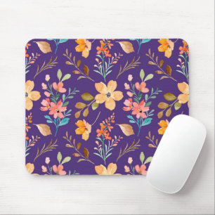  Watercolor Ornamental Flowers  Mouse Mat