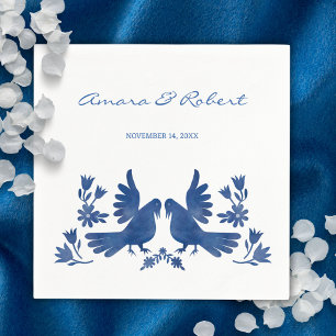 Watercolor Otomi birds Napkin