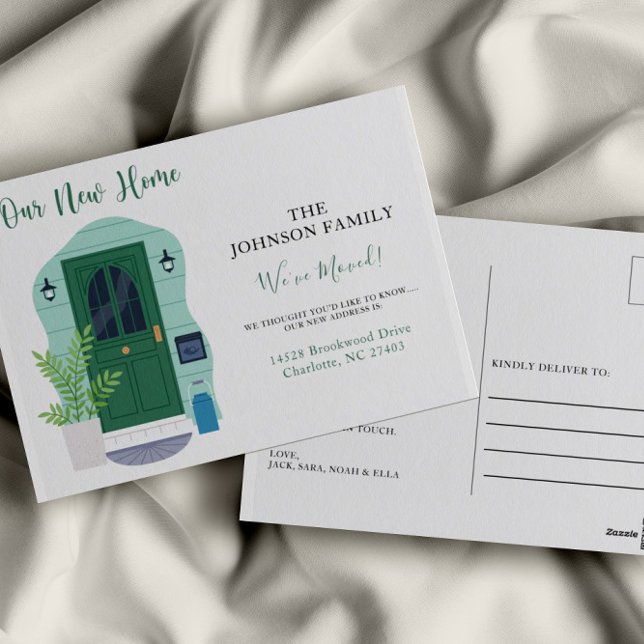 Watercolor Our New Home Moving Announcement Postcard (Creator Uploaded)