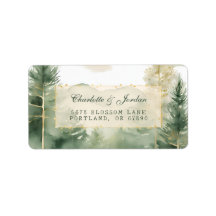 Watercolor Outdoor Woodland Trees Rustic Forest