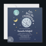 Watercolor Outer Space Science Baby Shower Invitation<br><div class="desc">Cute and nerdy outer space theme baby shower invitation that's perfect great for organising a party for the mum-to-be. 

Easily change and replace the text by clicking the "Personalise" button</div>