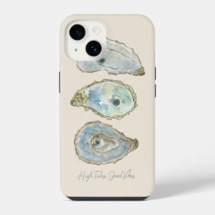 Watercolor Oyster "High Tides, Good Vibes" iPhone 14 Case