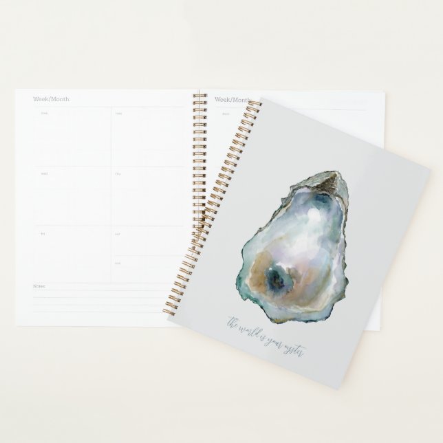 Watercolor Oyster  Planner (Display)