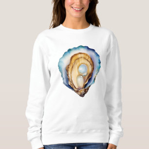 Watercolor Oyster Shell Sweatshirt