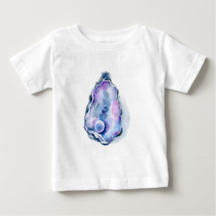 Watercolor oyster shell with pearl baby T-Shirt