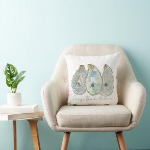 Watercolor Oyster Trio  Cushion