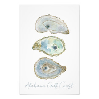 Watercolor Oysters- Customizeable Vertical Design Photo Print
