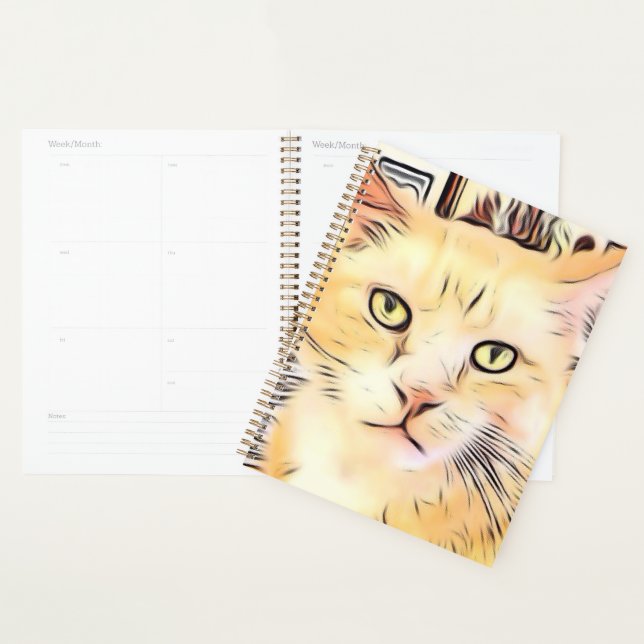Watercolor Paint Cat Planner (Display)