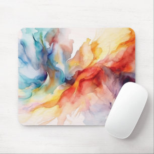 Watercolor Paint Pattern Mouse Mat