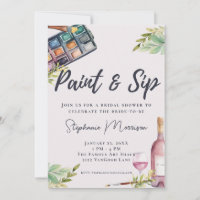 Watercolor Paint & Sip Art Bridal Shower
