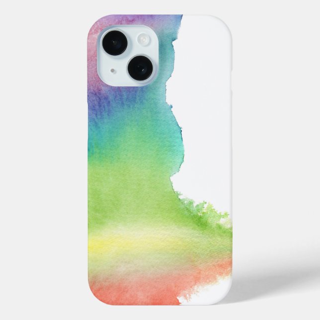 Watercolor Paint Spill Rainbow Abstract Case-Mate iPhone Case (Back)