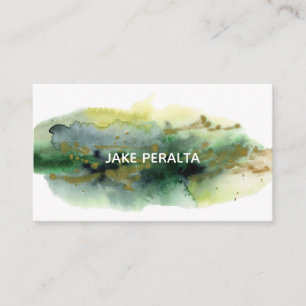 Watercolor Paint Splatter Business Card