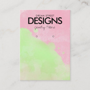 Watercolor Paint Splatter Earring Display Card