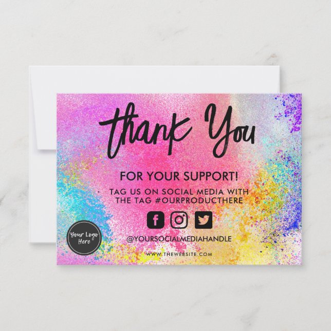 Watercolor Paint Splatter Media Insert (Front)