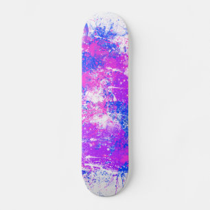 Watercolor Paint Splatter Skateboard