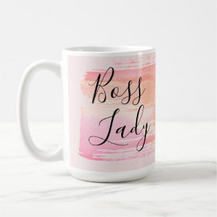 Watercolor Paint Strokes Boss Lady  Coffee Mug