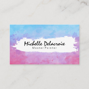 Watercolor Paint Texture   Expressive Art Business Card