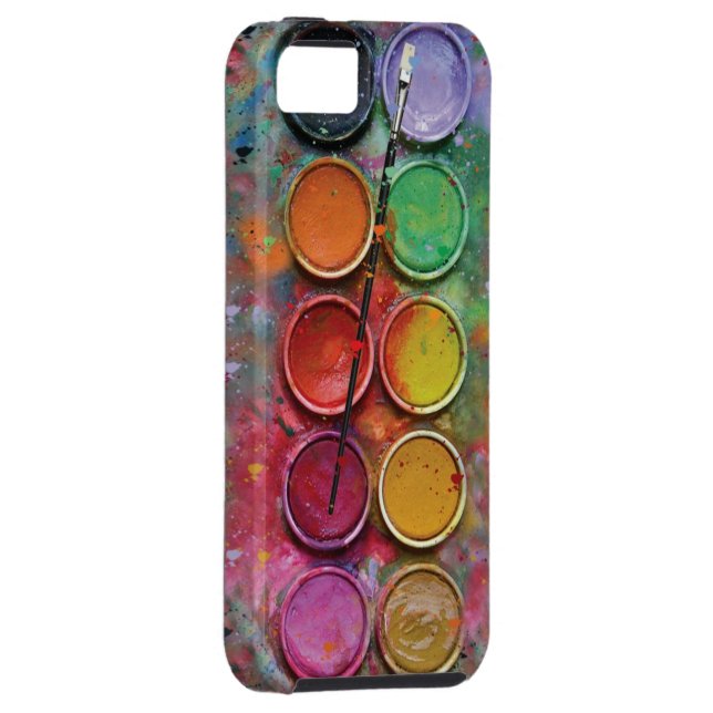 Watercolor Paintbox Case-Mate iPhone Case (Back/Right)