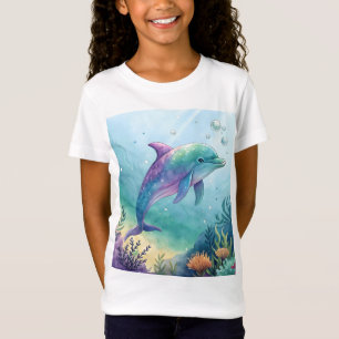 Watercolor painted dolphin T-Shirt