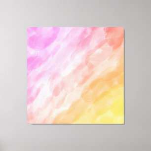 Watercolor painted pastel canvas print