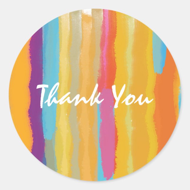 Watercolor Painting Arts & Crafts Party Sticker (Front)