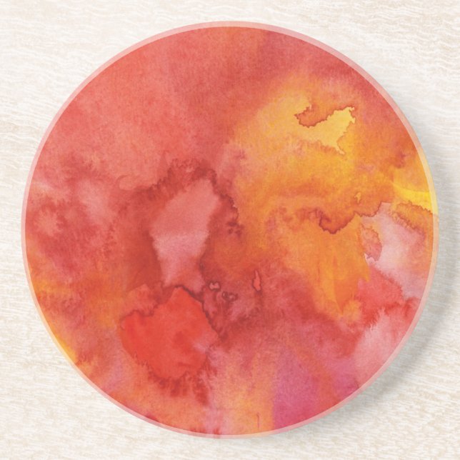 Watercolor painting background. coaster (Front)