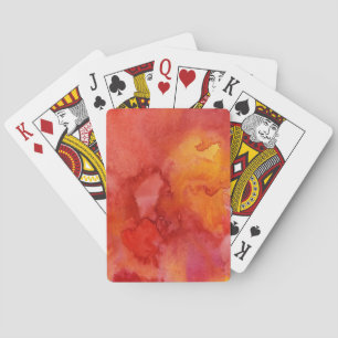 Watercolor painting background. playing cards