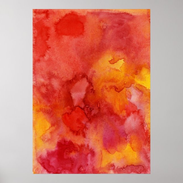 Watercolor painting background. poster (Front)