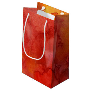 Watercolor painting background. small gift bag