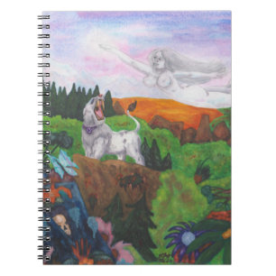 Watercolor Painting Fantasy Landscape Goddess Love Notebook