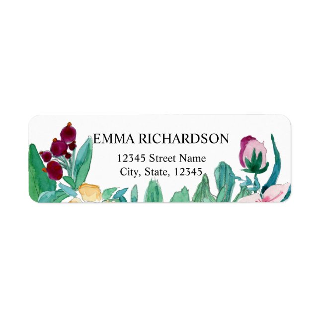 Watercolor Painting Flowers (Front)