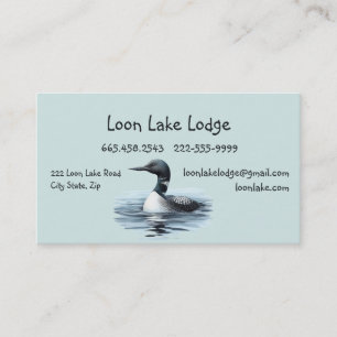Watercolor Painting Loon, Wilderness Bird Business Business Card