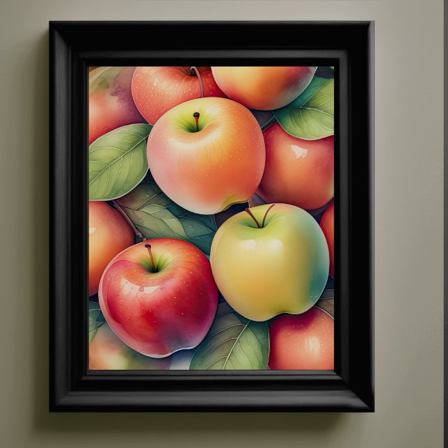 Watercolor Painting of Apples Poster (Creator Uploaded)