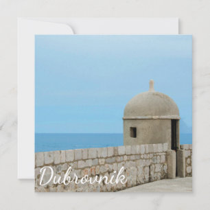 Watercolor painting of Dubrovnik city wall