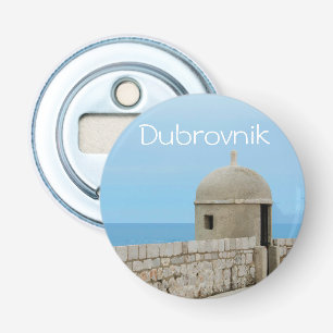Watercolor painting of Dubrovnik city wall Bottle Opener