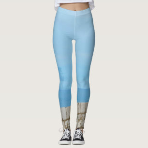 Watercolor painting of Dubrovnik city wall Leggings
