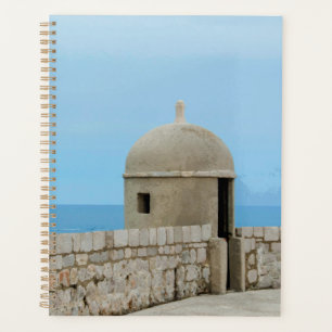 Watercolor painting of Dubrovnik city wall Planner